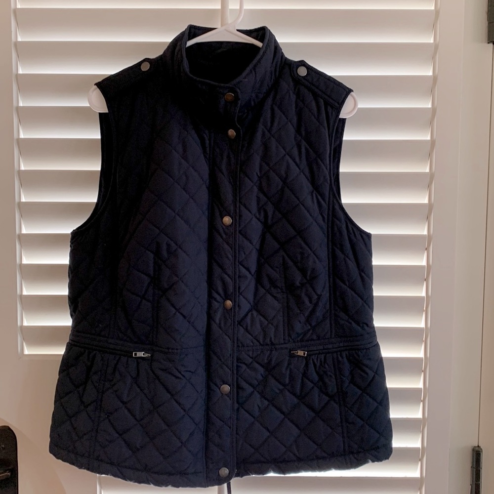 Talbots Quilted Fleece Lined Vest